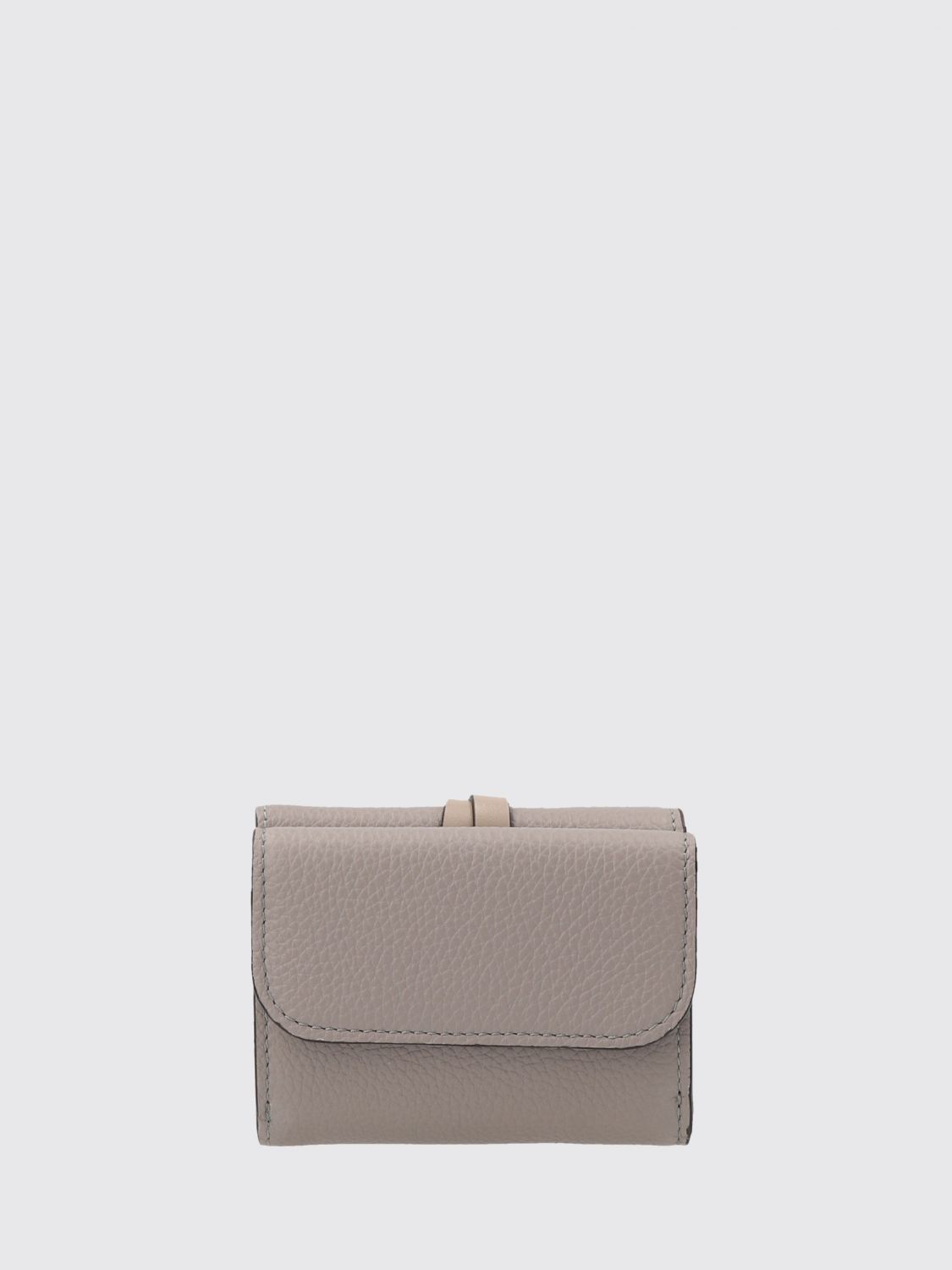 CHLOÉ 財布: CHLOÉ スモール グレーカーフスキンレザー チャーム付き三つ折りウォレット, グレー 1 - Img 3