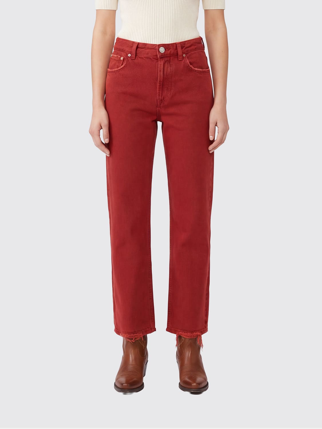 ISABEL MARANT VAQUEROS: Vaqueros mujer Isabel Marant, Rojo - Img 1