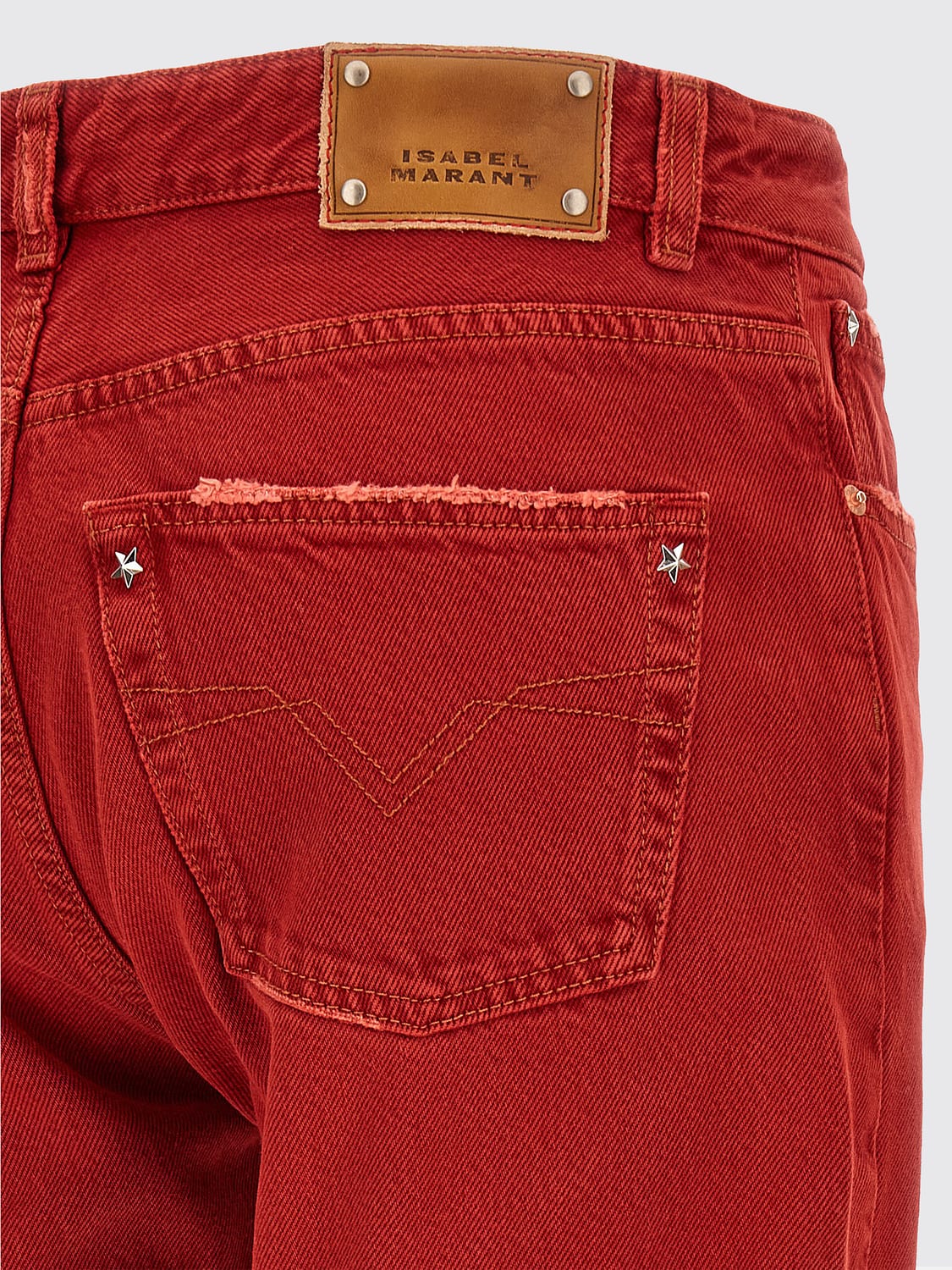ISABEL MARANT VAQUEROS: Vaqueros mujer Isabel Marant, Rojo - Img 4