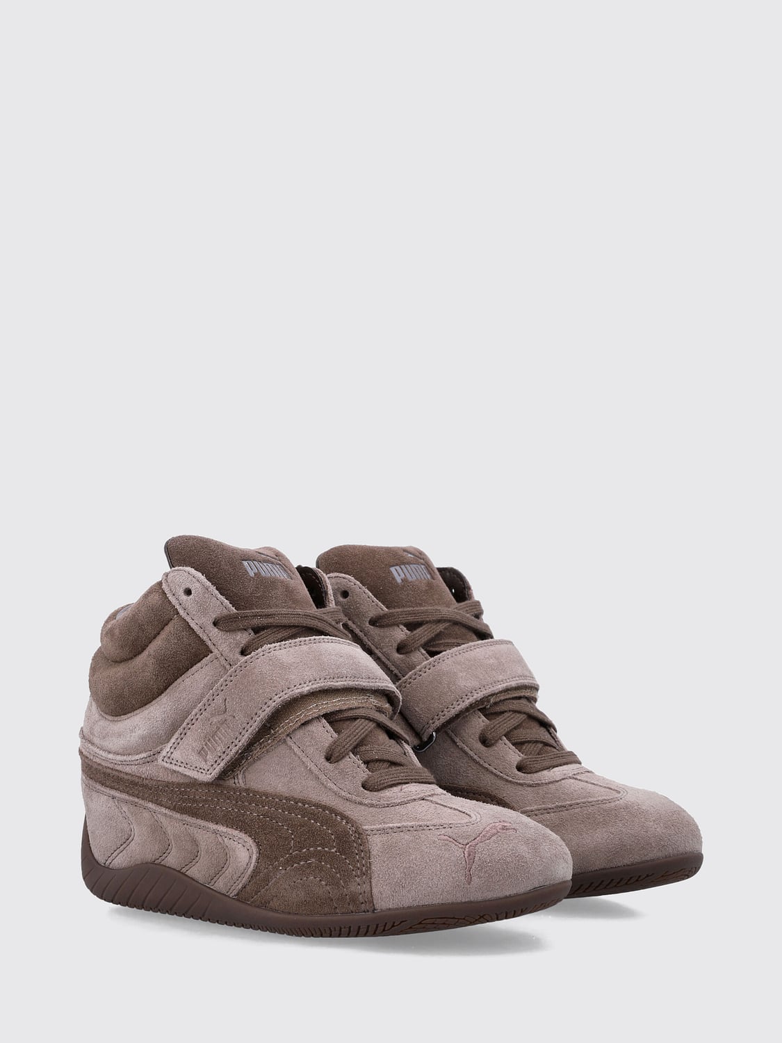 PUMA スニーカー: PUMA ウェッジヒール付き Speedcat Wedge Tonal ハイトップスエードスニーカー, ブラウン - Img 2