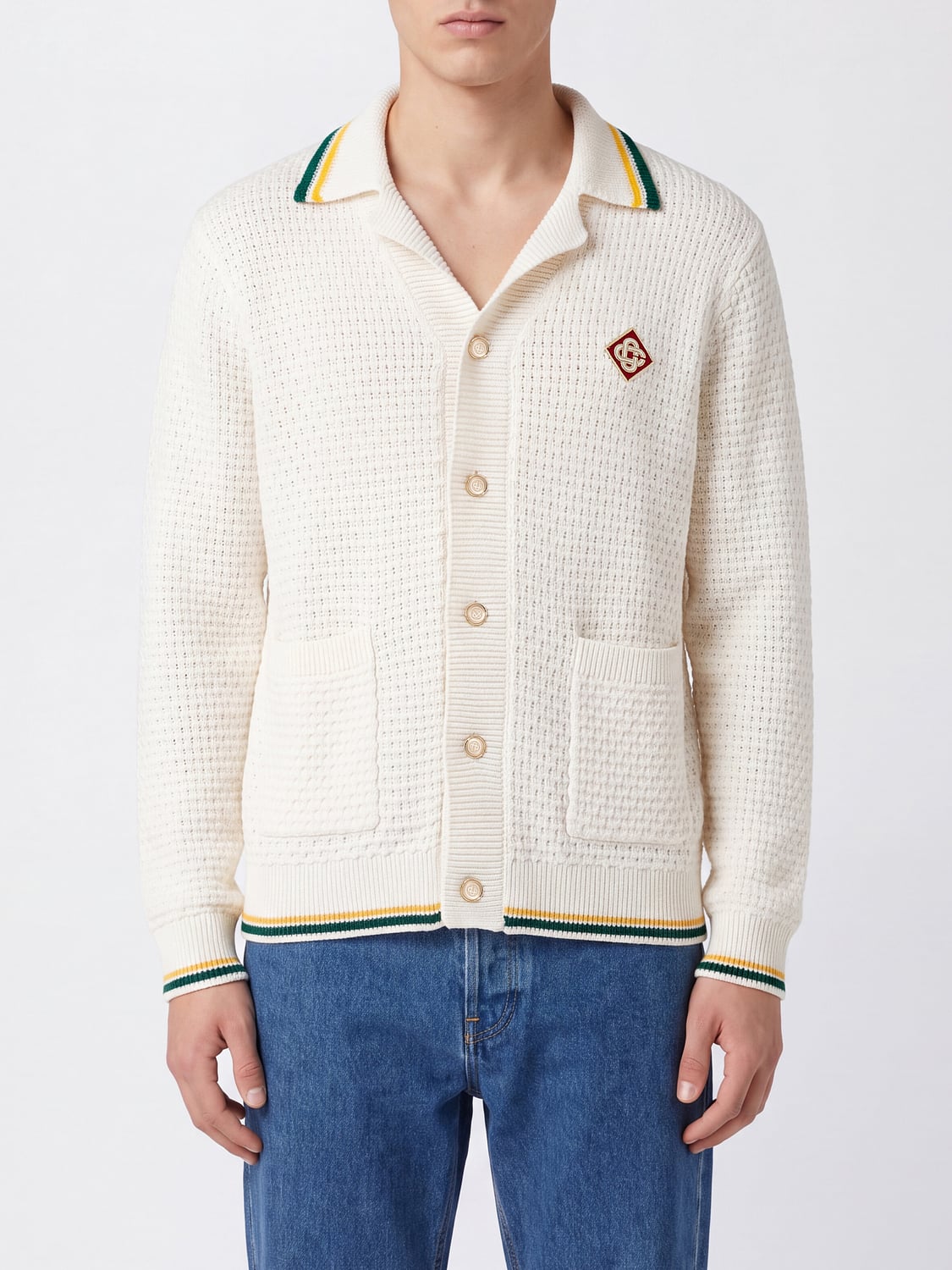CASABLANCA PULL: Pull homme Casablanca, Blanc - Img 1