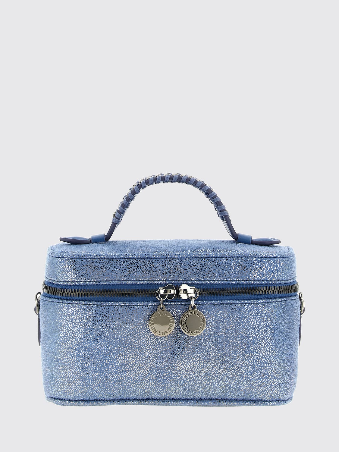 STELLA MCCARTNEY MINI BOLSO: Mini bolso Falabella Vanity STELLA MCCARTNEY de Alter Mat con cadena, Azul Oscuro - Img 1
