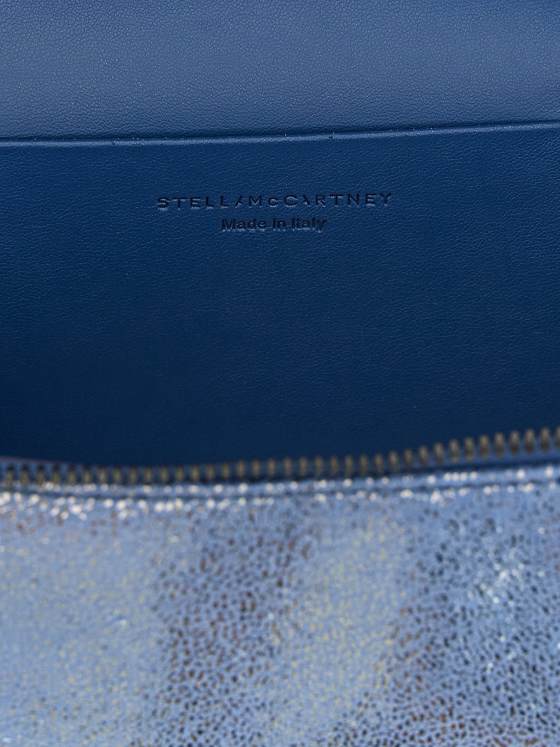 STELLA MCCARTNEY MINI BOLSO: Mini bolso Falabella Vanity STELLA MCCARTNEY de Alter Mat con cadena, Azul Oscuro - Img 3