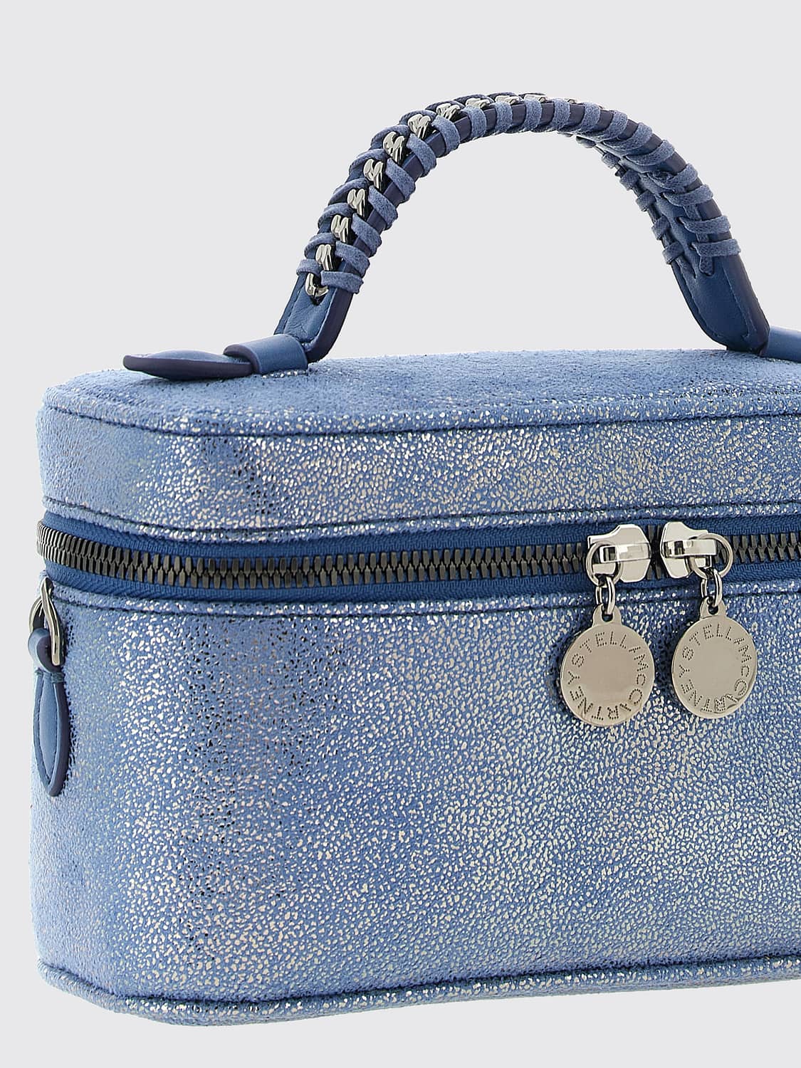 STELLA MCCARTNEY MINI BOLSO: Mini bolso Falabella Vanity STELLA MCCARTNEY de Alter Mat con cadena, Azul Oscuro - Img 4