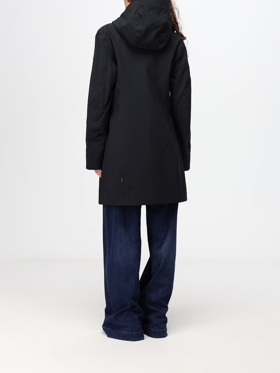 SAVE THE DUCK CAPPOTTO: Parka al ginocchio Save The Duck in poliestere con cappuccio imbottito, Nero - Img 2