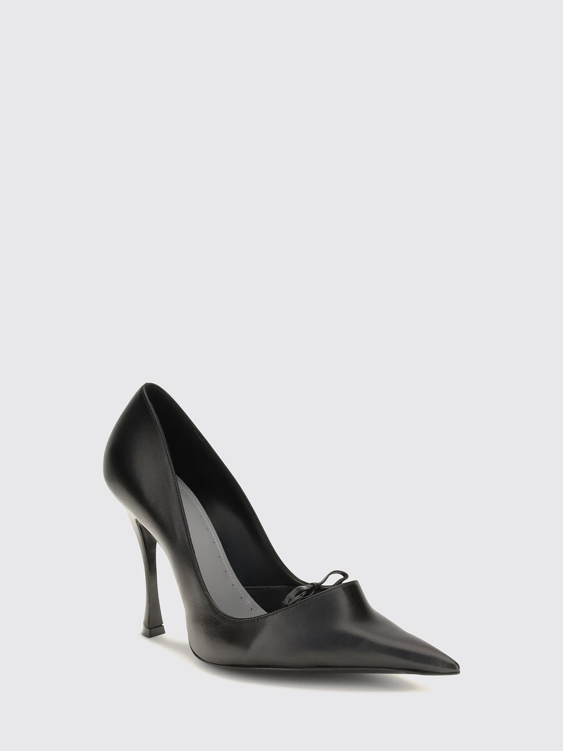 BALENCIAGA PUMPS: Bloom High-Heel-Pumps Balenciaga aus Lammleder mit dekorativer Schleife, Schwarz - Img 2
