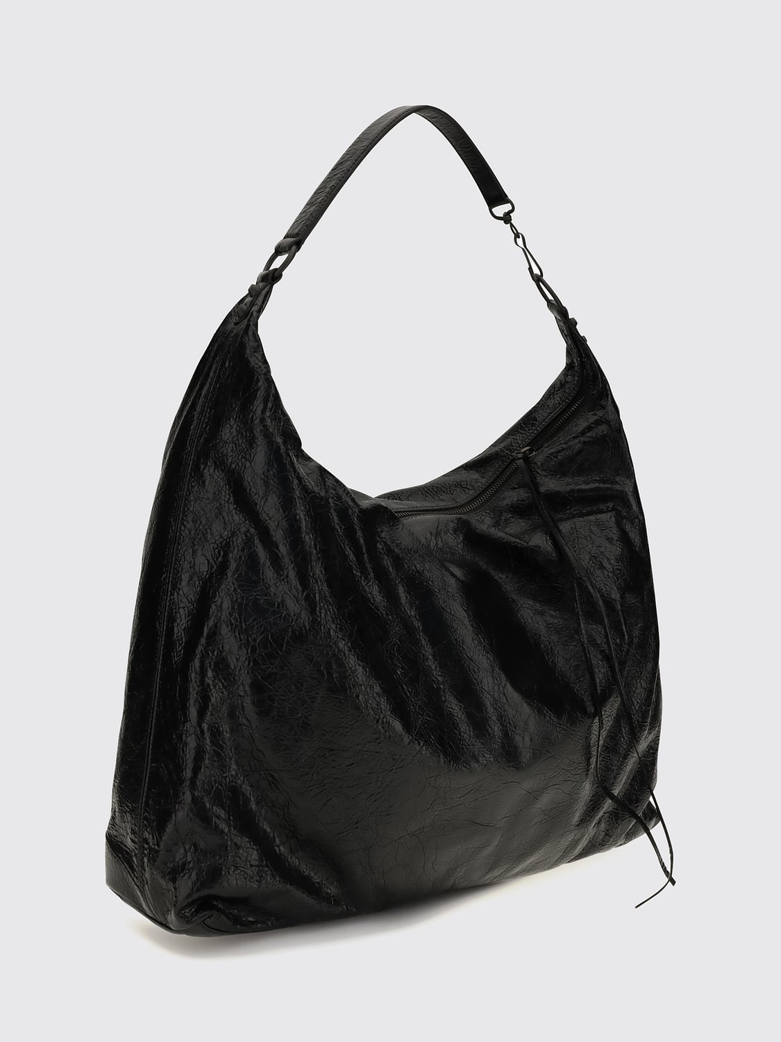 BALENCIAGA BORSA A SPALLA: Borsa a spalla Le City Balenciaga in pelle di agnello Arena con borchie, Nero - Img 4