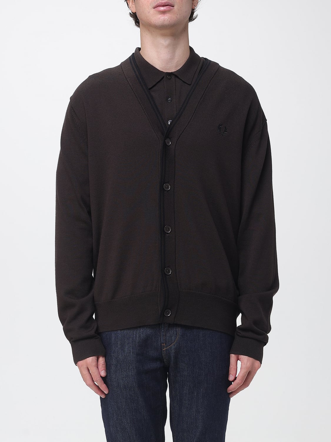 FRED PERRY SWEATSHIRT: Sweatshirt homme Fred Perry, Marron - Img 1