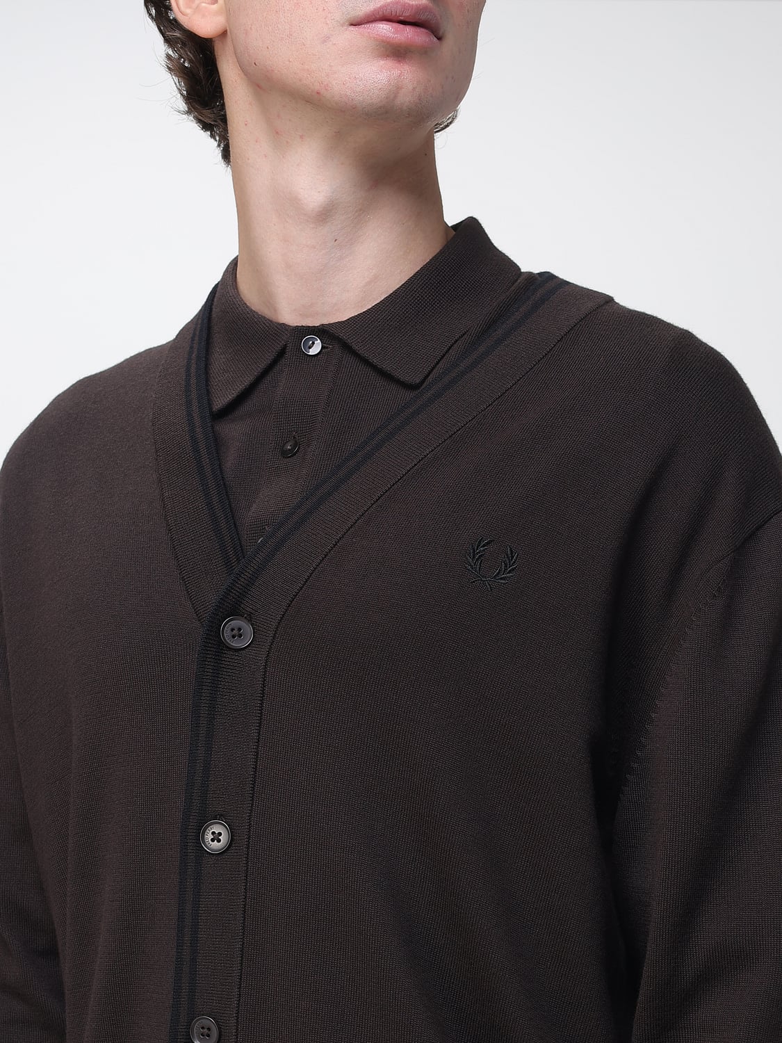 FRED PERRY SWEATSHIRT: Sweatshirt homme Fred Perry, Marron - Img 4