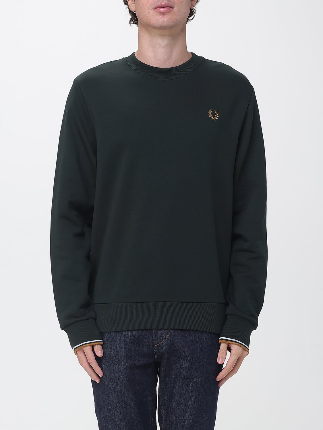 FRED PERRY ТОЛСТОВКА: Толстовка Мужское Fred Perry, Зеленый - Img 1