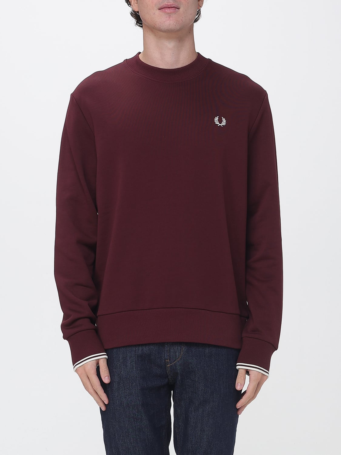 FRED PERRY ТОЛСТОВКА: Толстовка Мужское Fred Perry, Бургунди - Img 1