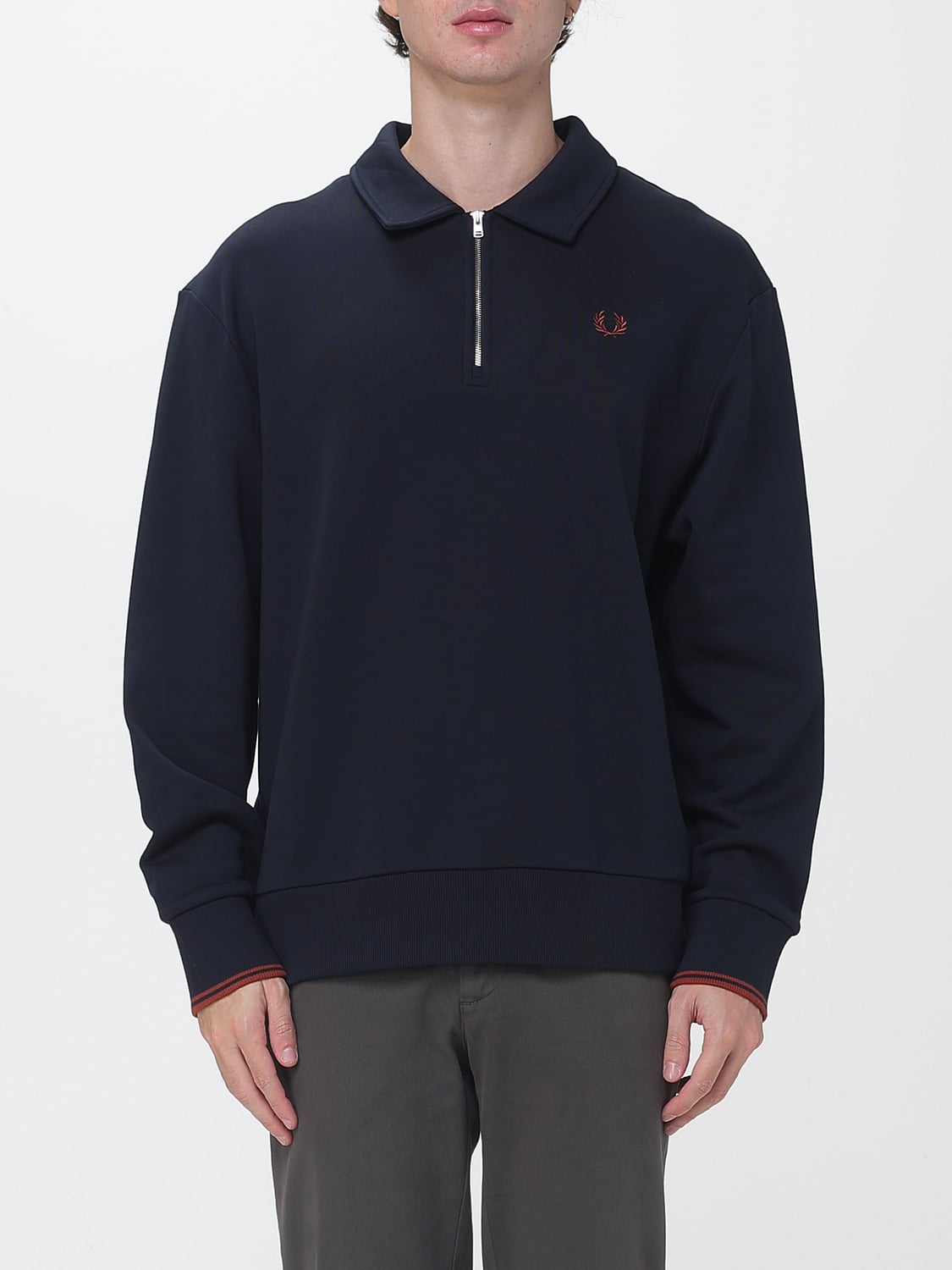 FRED PERRY SWEATSHIRT: Sweatshirt men Fred Perry, Navy - Img 1