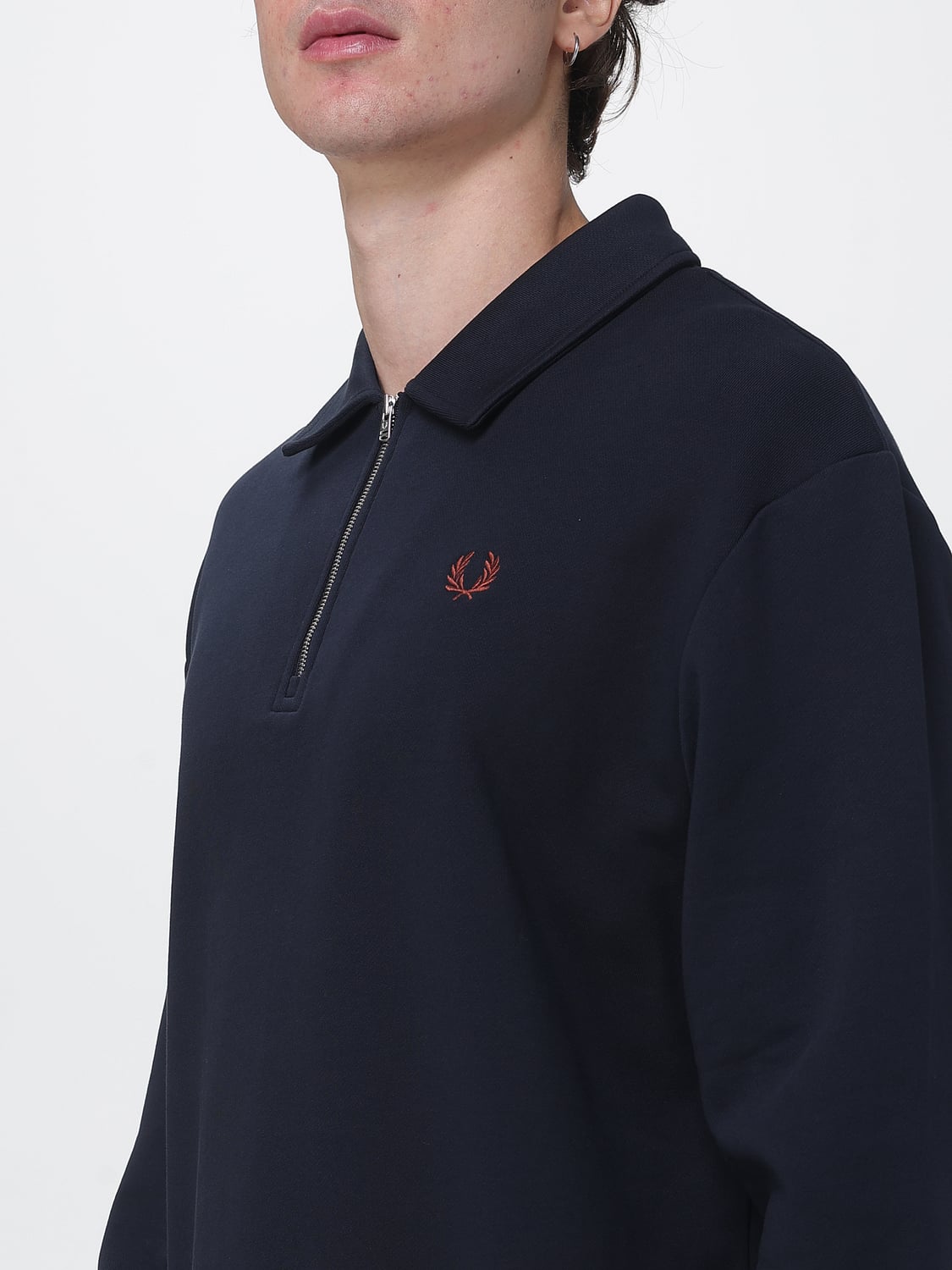 FRED PERRY SWEATSHIRT: Sweatshirt men Fred Perry, Navy - Img 3