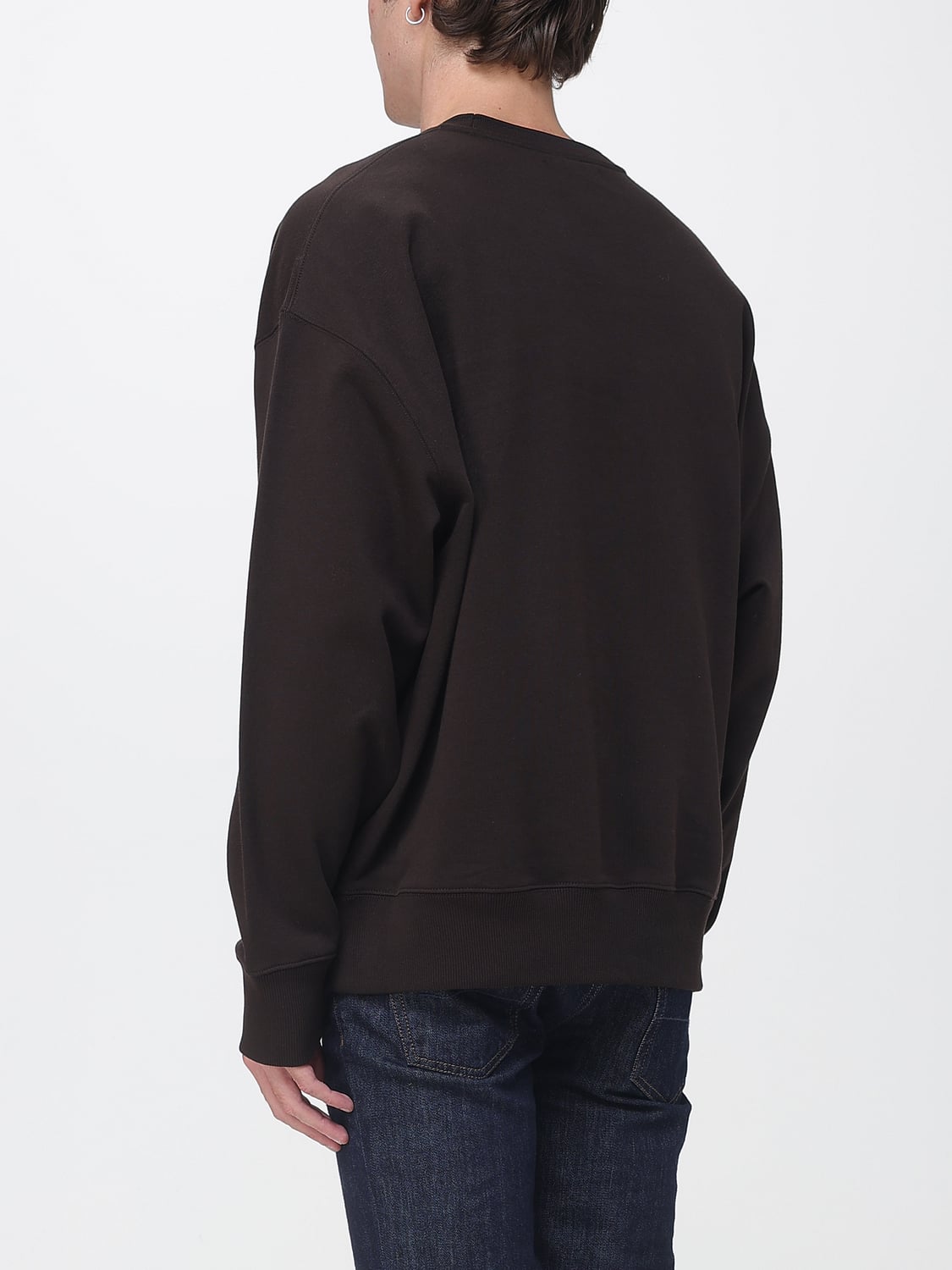FRED PERRY SWEATSHIRT: Crew Neck Cotton Sweatshirt Fred Perry with Tone-on-Tone Embroidered Logo, Brown - Img 2
