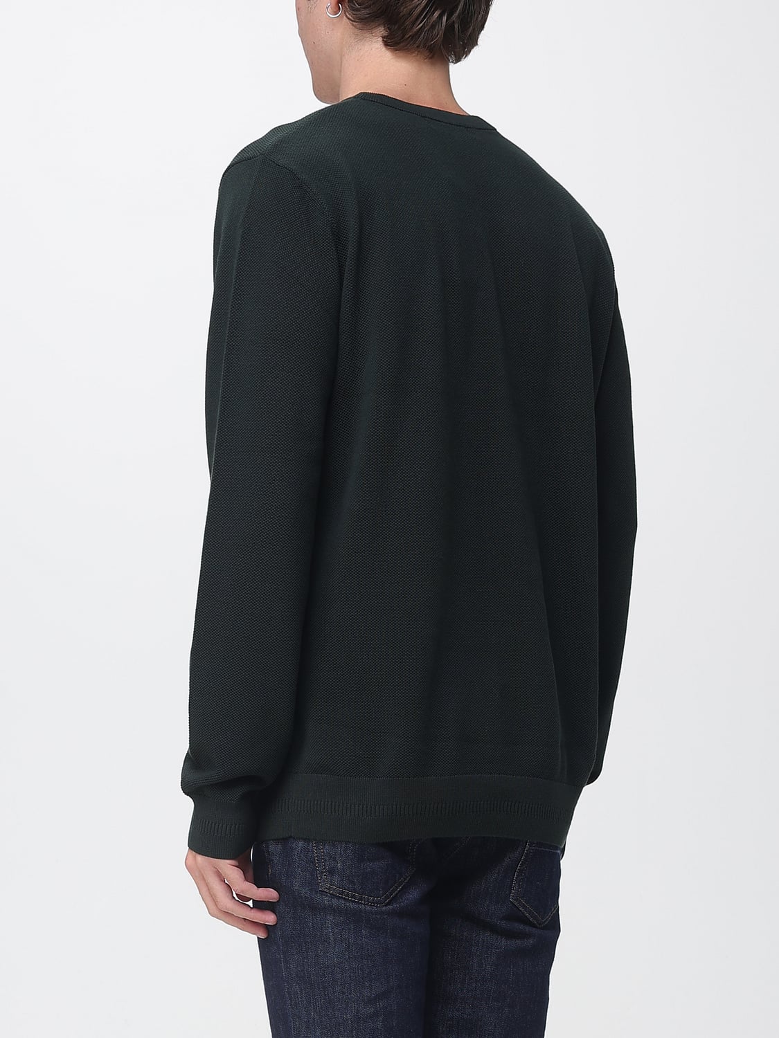 FRED PERRY SWEATSHIRT: Crew Neck Cotton Jumper Fred Perry with Tone-on-Tone Embroidered Logo, Green - Img 2