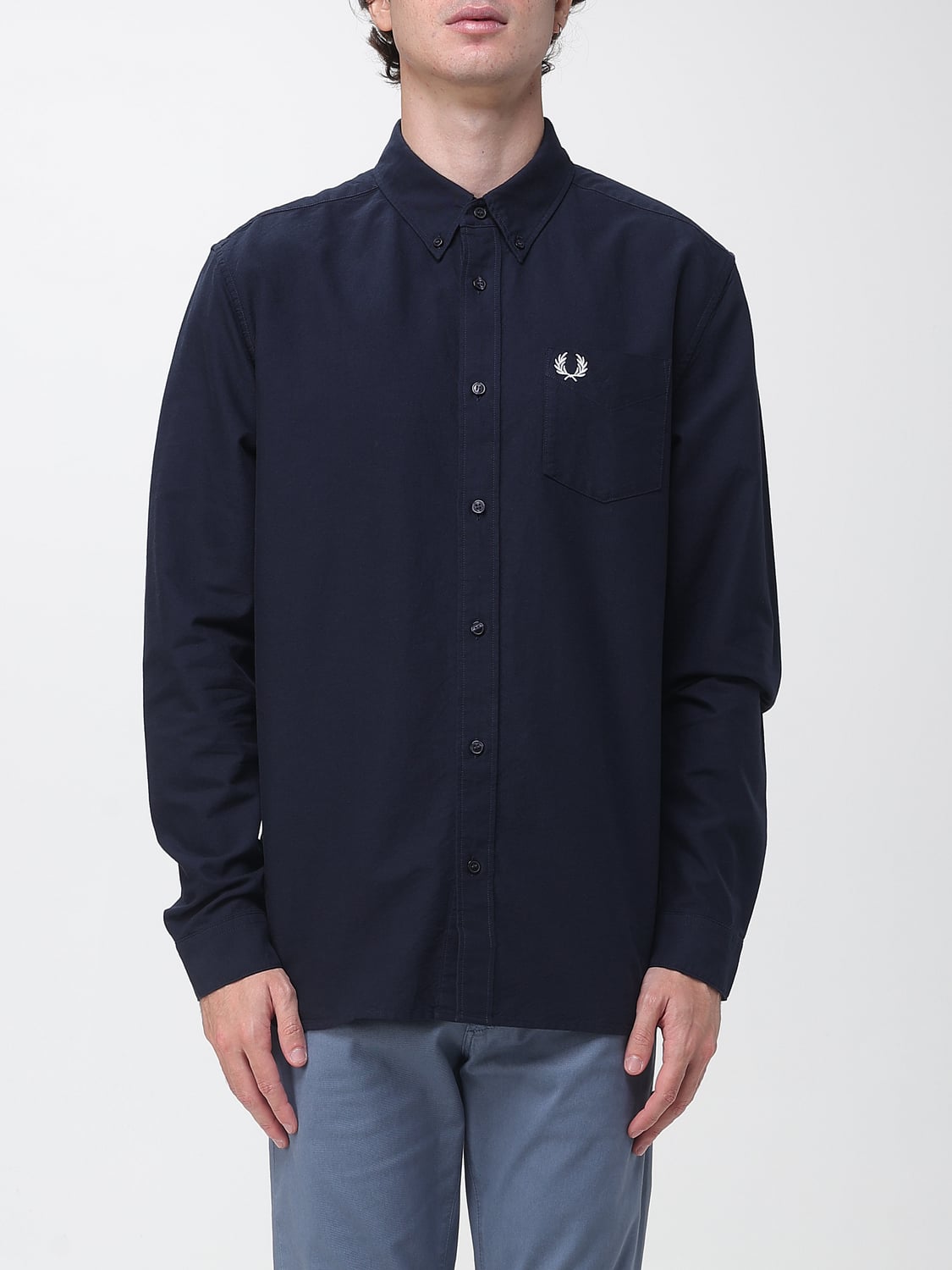 FRED PERRY CAMISA: Camisa hombre Fred Perry, Azul Marino - Img 1