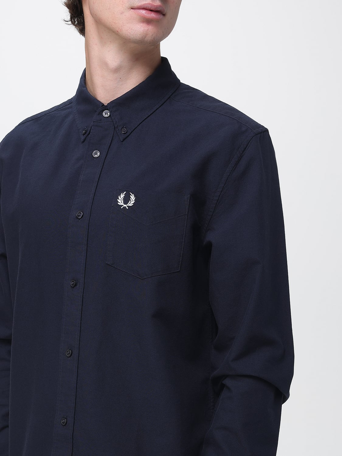 FRED PERRY CAMISA: Camisa hombre Fred Perry, Azul Marino - Img 3