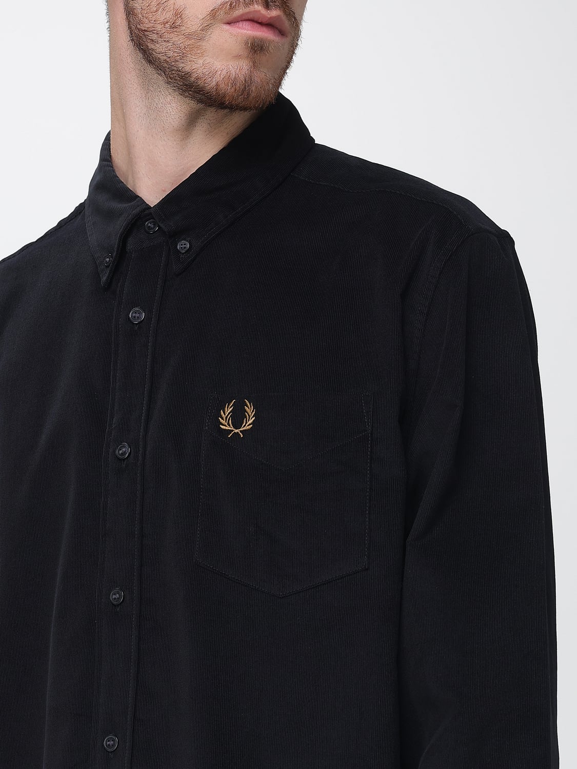 FRED PERRY CAMISA: Camisa hombre Fred Perry, Negro - Img 3
