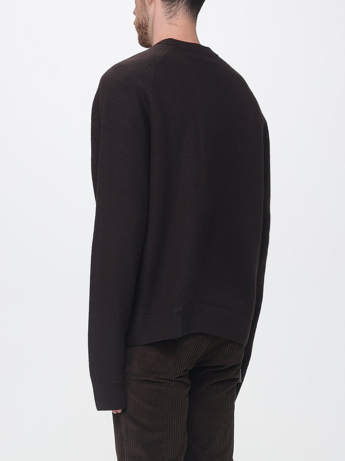 FRED PERRY SWEATER: Relaxed Fit Crew Neck Cotton Jumper Fred Perry with Tone-on-Tone Logo, Brown - Img 2