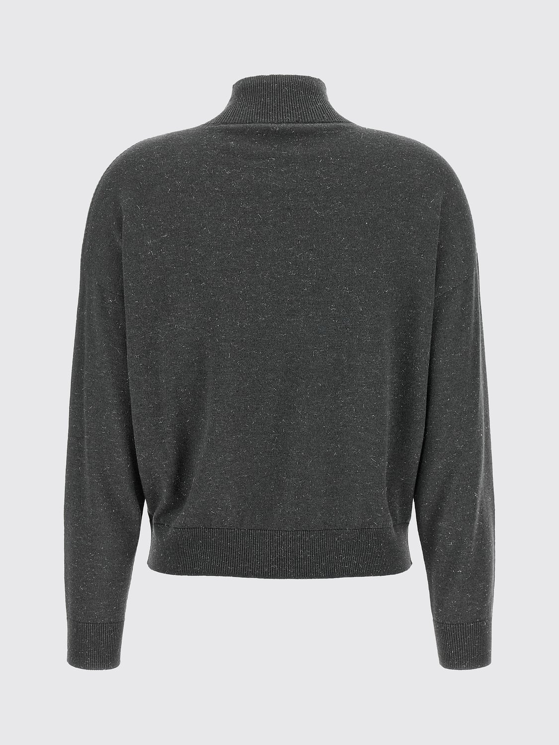 PESERICO JERSEY: Jersey de cuello alto Peserico de manga larga en mezcla de lana virgen acanalada, Gris - Img 3