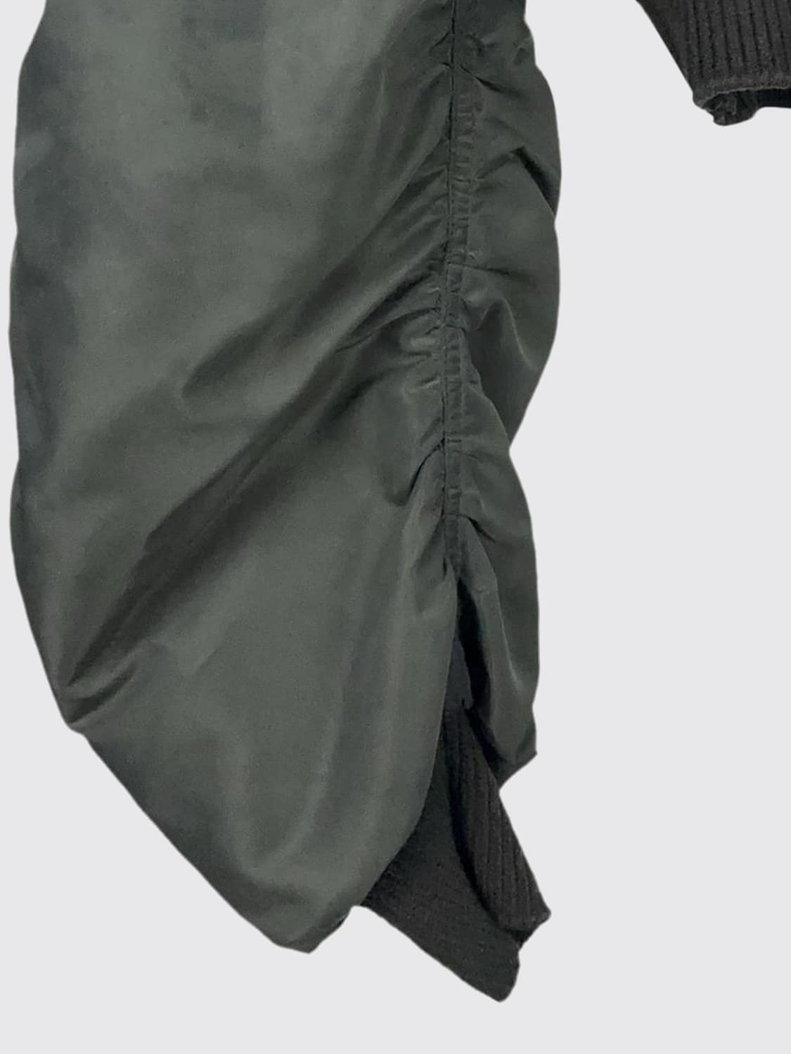 RICK OWENS CHAQUETA: Cazadora bomber de nailon de corte relajado Rick Owens con cremallera y puños elásticos, Grisáceo - Img 3