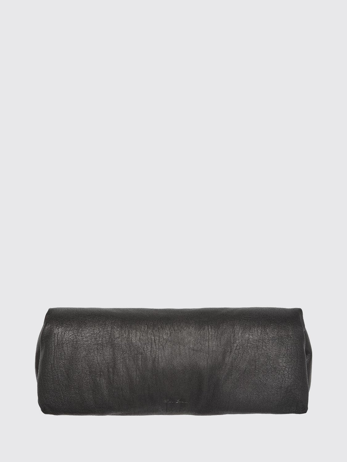 RICK OWENS CLUTCH: Clutch Rick Owens rettangolare in pelle di vitello con chiusura magnetica, Nero - Img 1