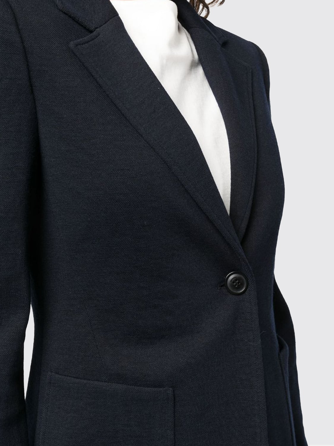 SEVENTY CHAQUETA: Blazer Seventy slim fit de botonadura sencilla en mezcla de lana con bolsillos de parche, Azul Oscuro - Img 3