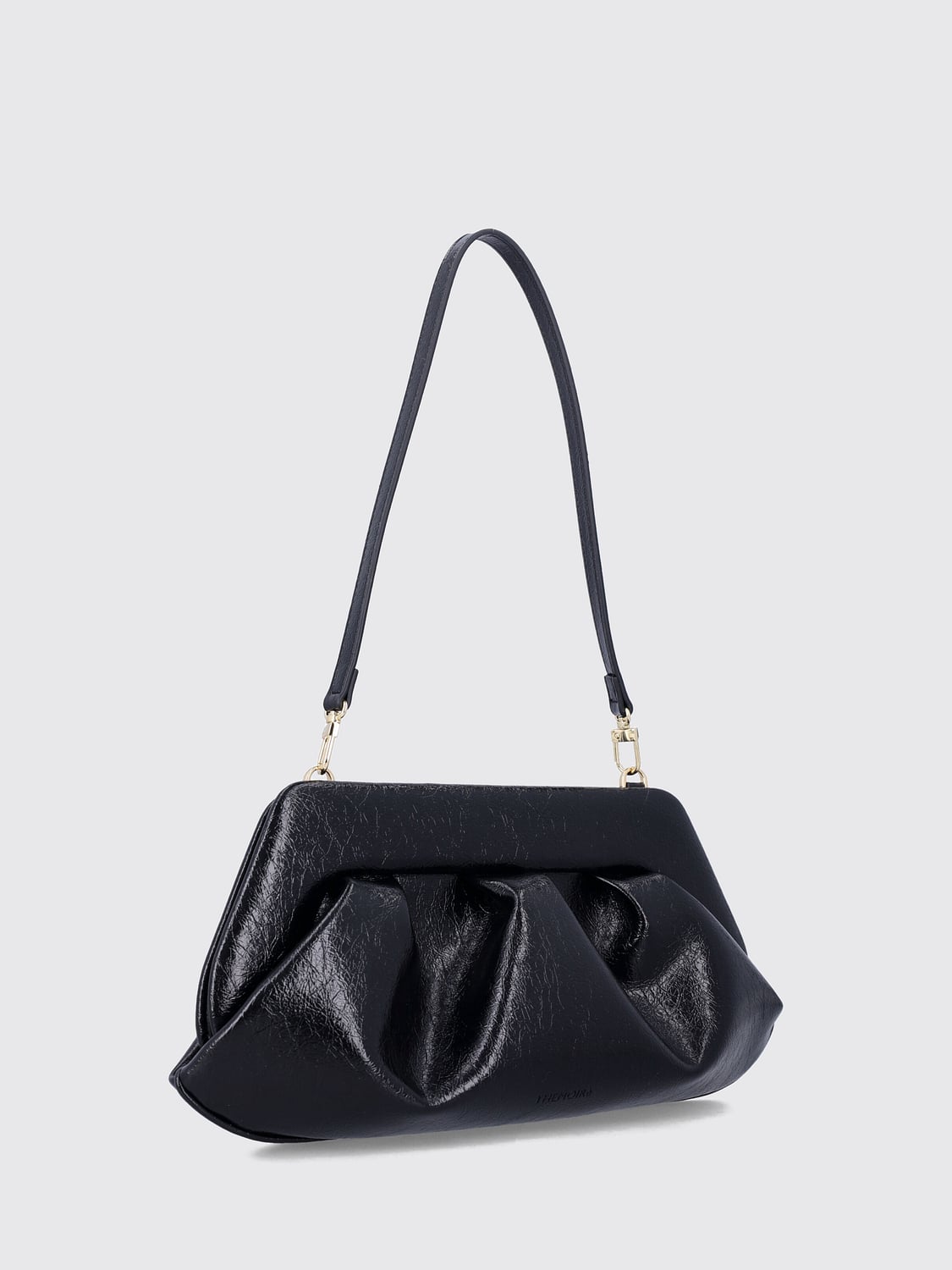 THEMOIRÈ BOLSO DE HOMBRO: Bolso de hombro Bios de Themoirè en piel vegana con efecto arrugado, Negro - Img 2