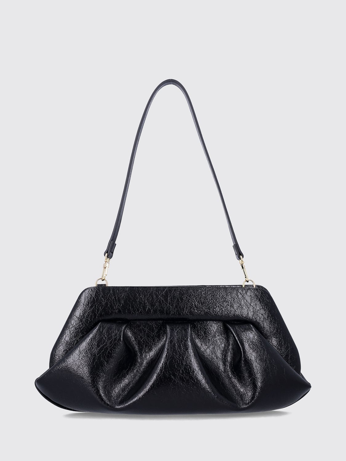 THEMOIRÈ BOLSO DE HOMBRO: Bolso de hombro Bios de Themoirè en piel vegana con efecto arrugado, Negro - Img 3