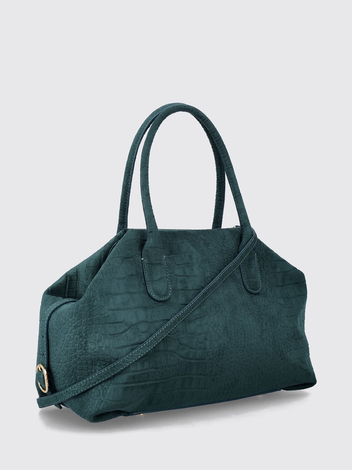 THEMOIRÈ BORSA A MANO: Borsa a mano Talia THEMOIRÈ in pelle vegana con stampa cocco animalier, Verde - Img 3