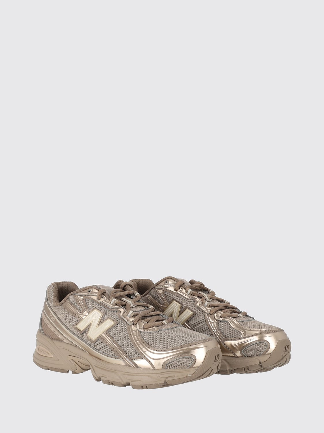 NEW BALANCE SNEAKERS: Sneakers 740 New Balance in pelle sintetica e mesh con suola ABZORB-SBS, Beige - Img 2