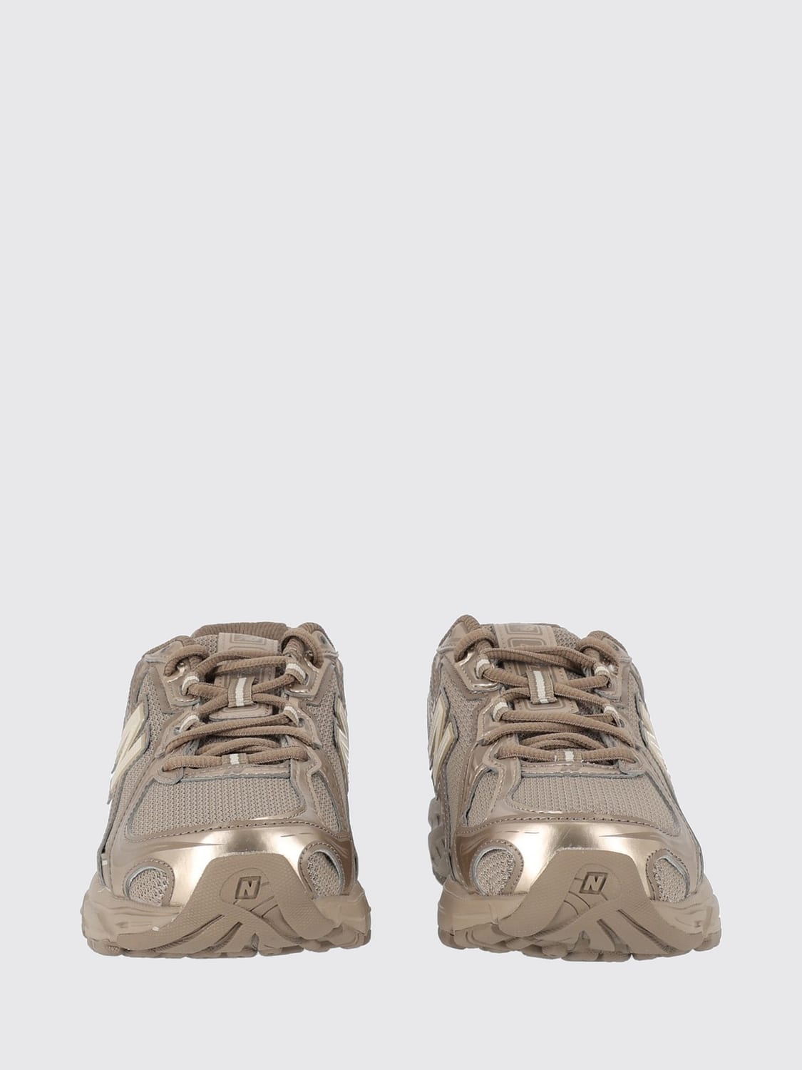 NEW BALANCE SNEAKERS: Sneakers 740 New Balance in pelle sintetica e mesh con suola ABZORB-SBS, Beige - Img 3