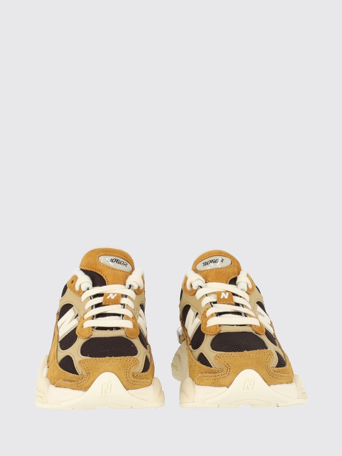 NEW BALANCE SNEAKERS: Sneakers 9060 New Balance in pelle scamosciata e mesh con intersuola ABZORB-SBS, Fantasia - Img 3