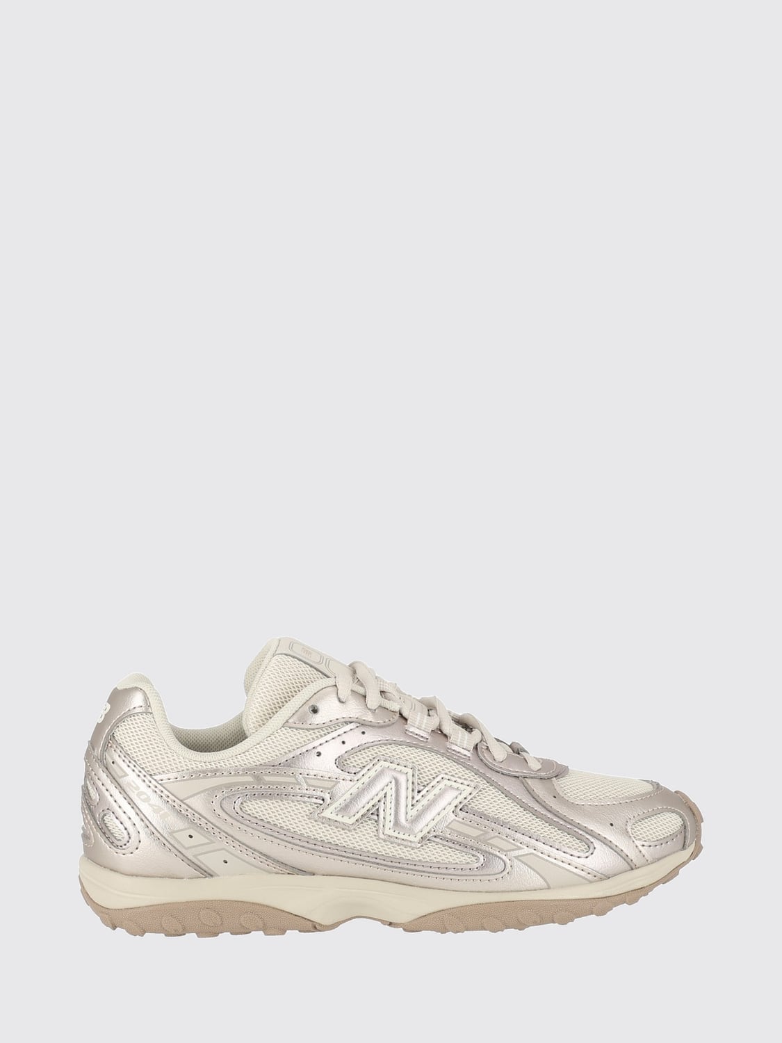 NEW BALANCE スニーカー: NEW BALANCE 204L メッシュ&シンセティックレザースニーカー アプライドロゴ付き, ゴールド - Img 1