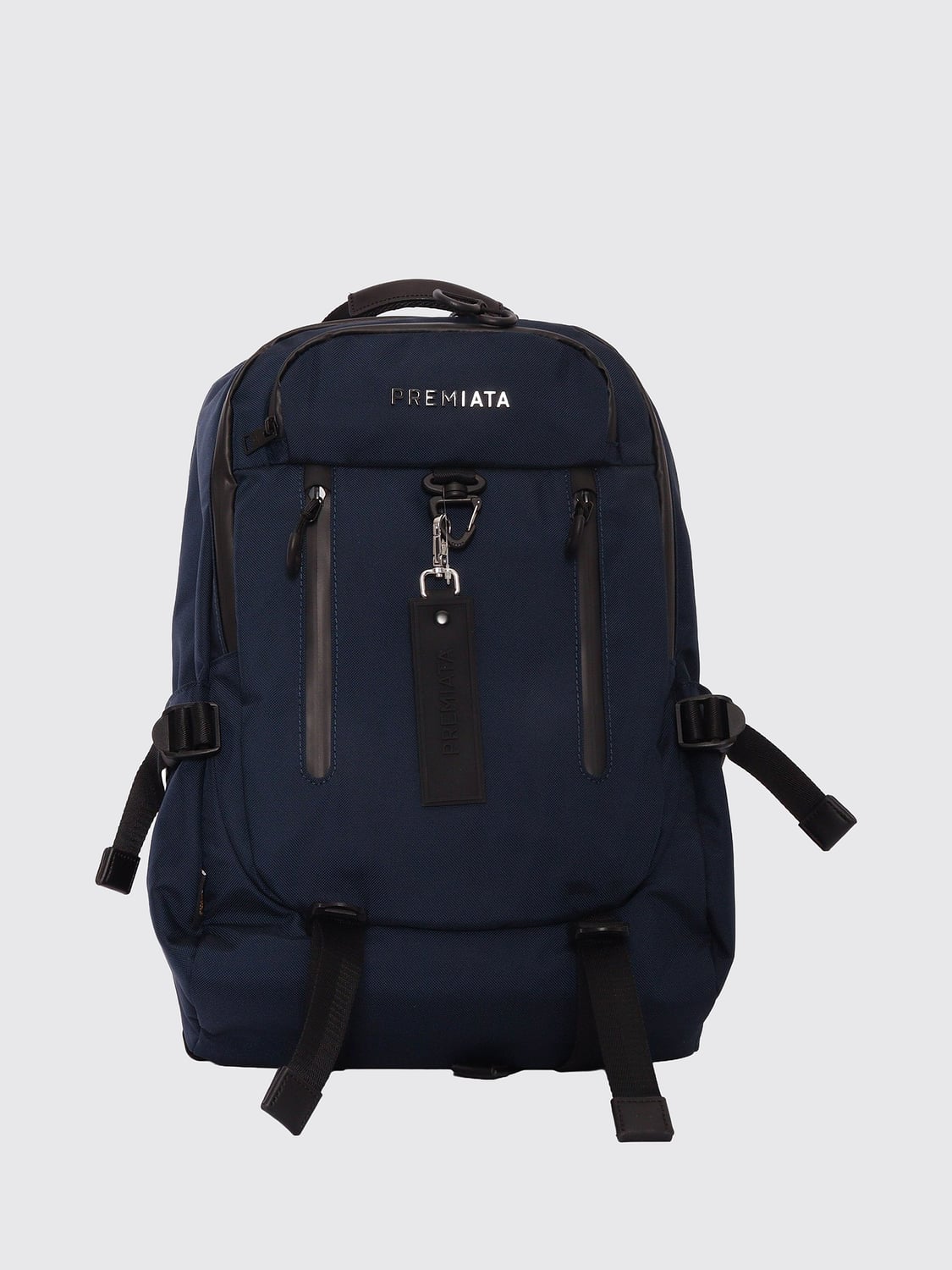 PREMIATA BACKPACK: Premiata Ventura Nylon Backpack with Leather Inserts and Laptop Pocket, Blue - Img 1