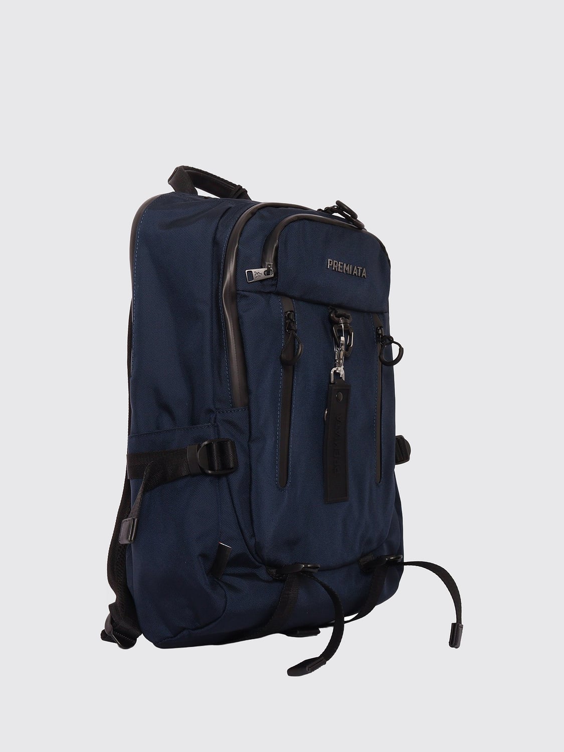 PREMIATA BACKPACK: Premiata Ventura Nylon Backpack with Leather Inserts and Laptop Pocket, Blue - Img 3