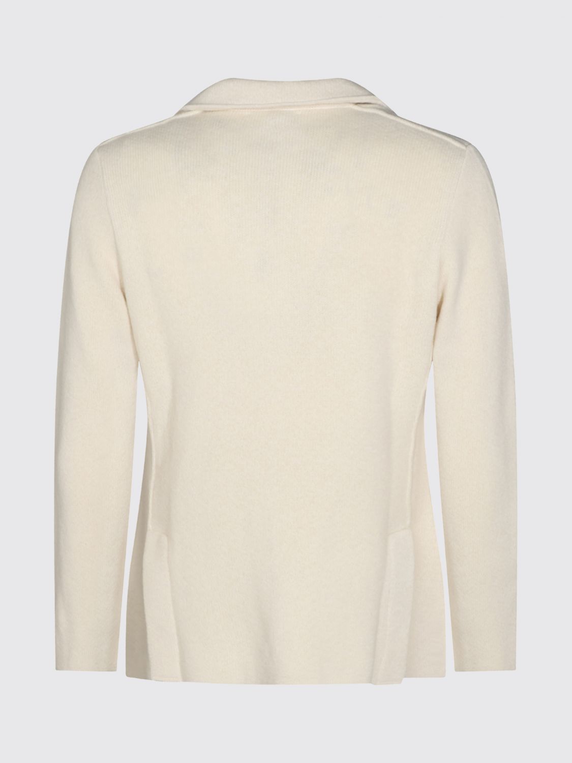 LARDINI JACKET: Lardini Single-Breasted Pure Cashmere Blazer with Patch Pockets and Notch Lapels, Yellow Cream - Img 3
