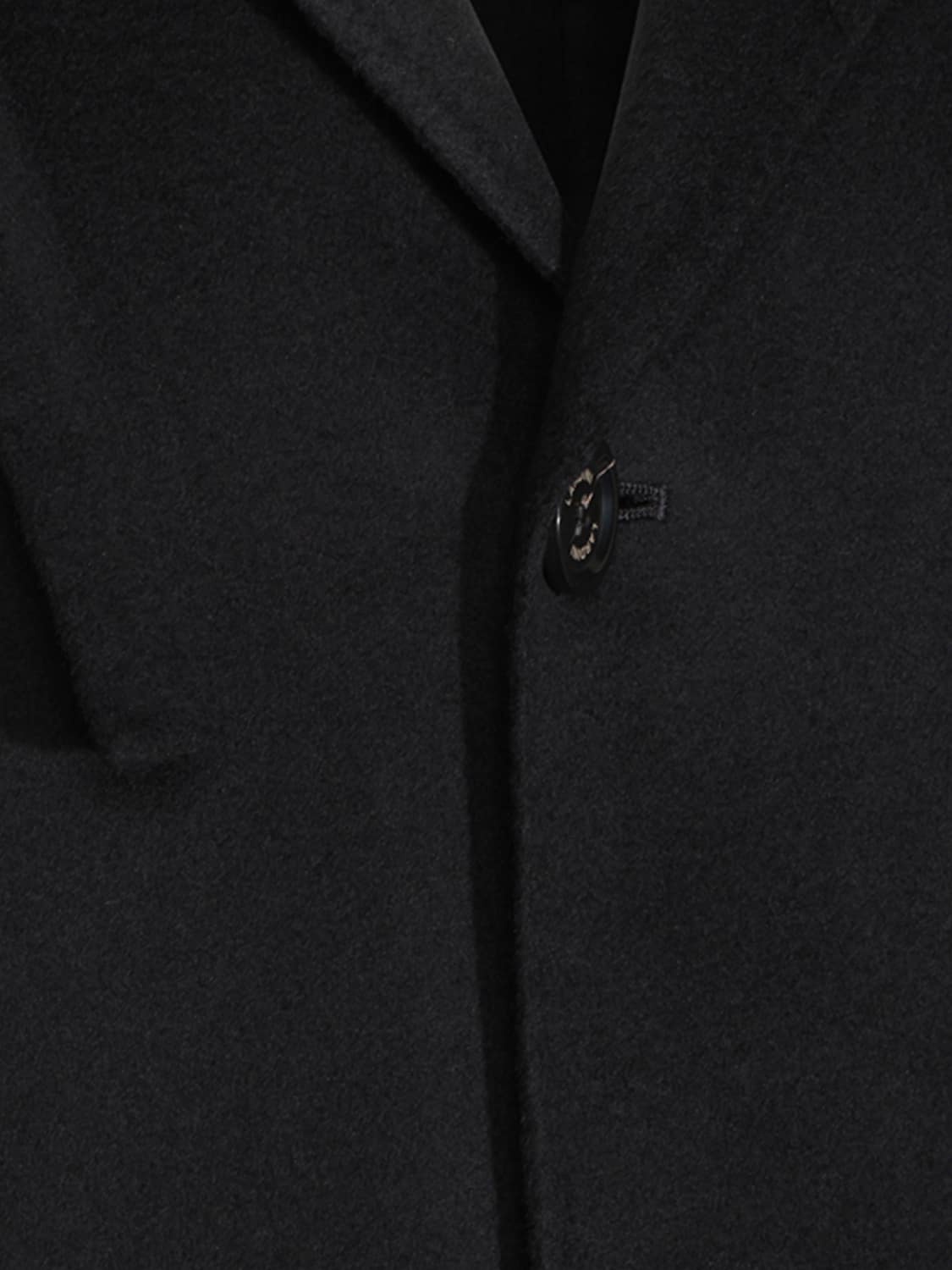 LARDINI ABRIGO: Abrigo de botonadura sencilla Lardini de pura lana virgen con capucha y botones, Negro - Img 4
