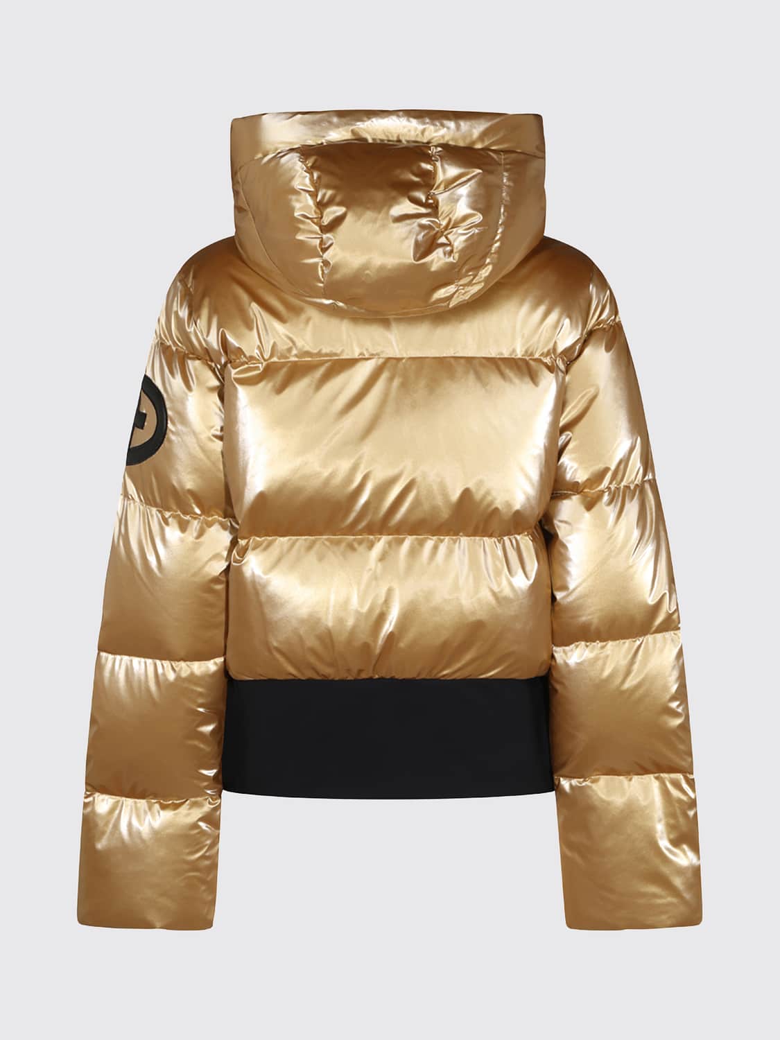 GOLDBERGH GIACCA: Piumino Goldbergh corto trapuntato idrorepellente con cappuccio imbottito, Oro - Img 3