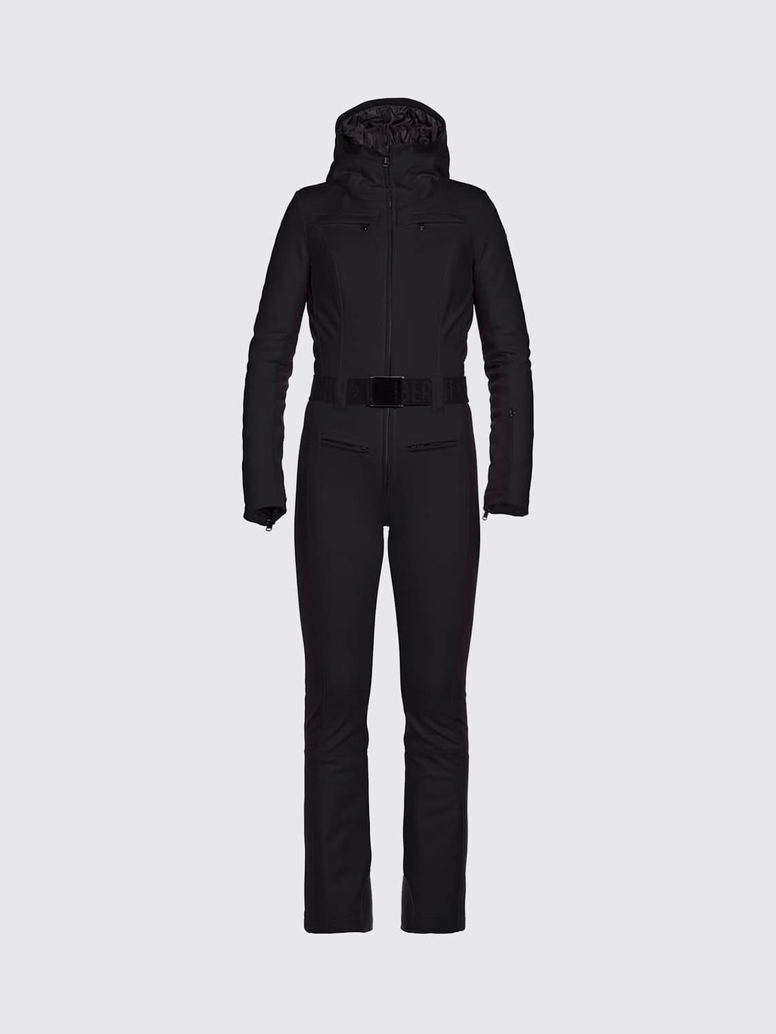 GOLDBERGH JUMPSUIT: Einteiliger Slim-Fit-Skianzug Sayaka von Goldbergh mit Kapuze und Gürtel, Schwarz - Img 2