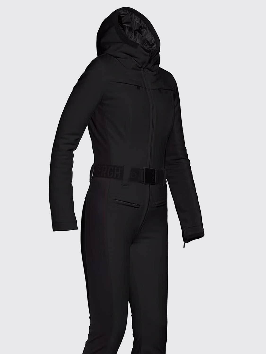 GOLDBERGH JUMPSUIT: Einteiliger Slim-Fit-Skianzug Sayaka von Goldbergh mit Kapuze und Gürtel, Schwarz - Img 4