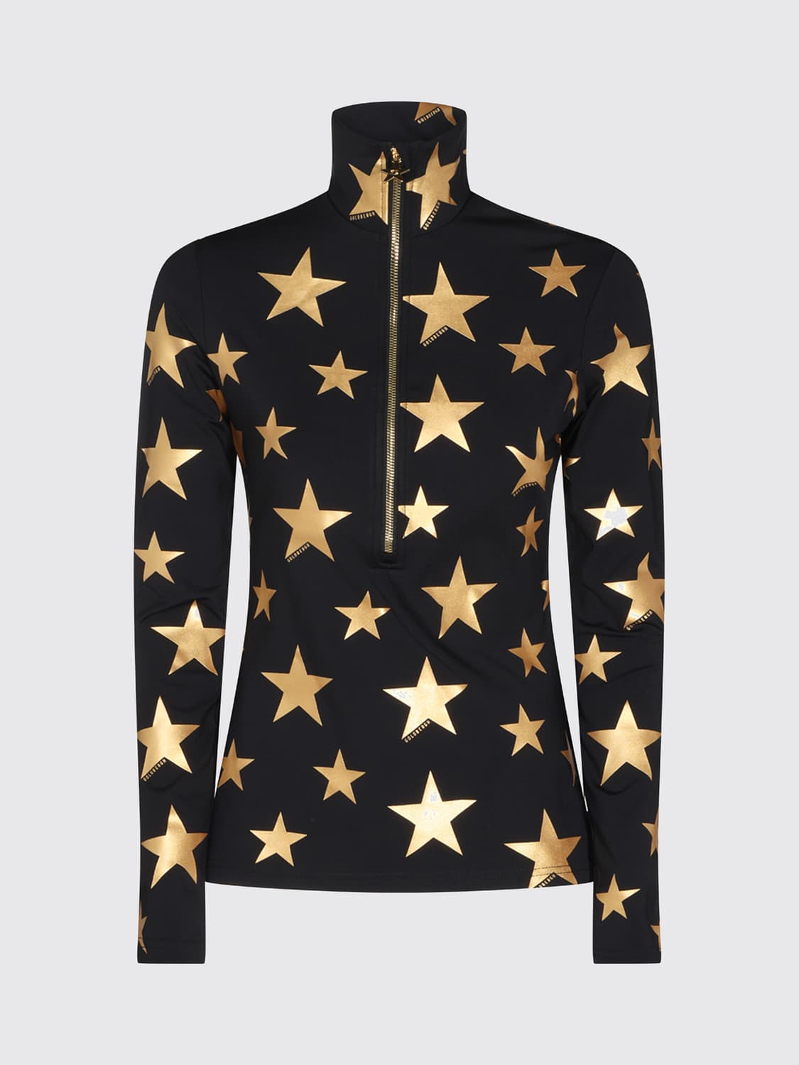 GOLDBERGH TOP: Dolcevita sportivo Hikari Goldbergh in tessuto tecnico stretch con stampa animalier, Nero - Img 2