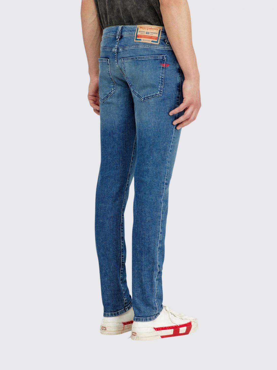 DIESEL JEANS: Diesel D-Strukt Five-Pocket Slim Fit Stretch-Denim Jeans, Blue - Img 2