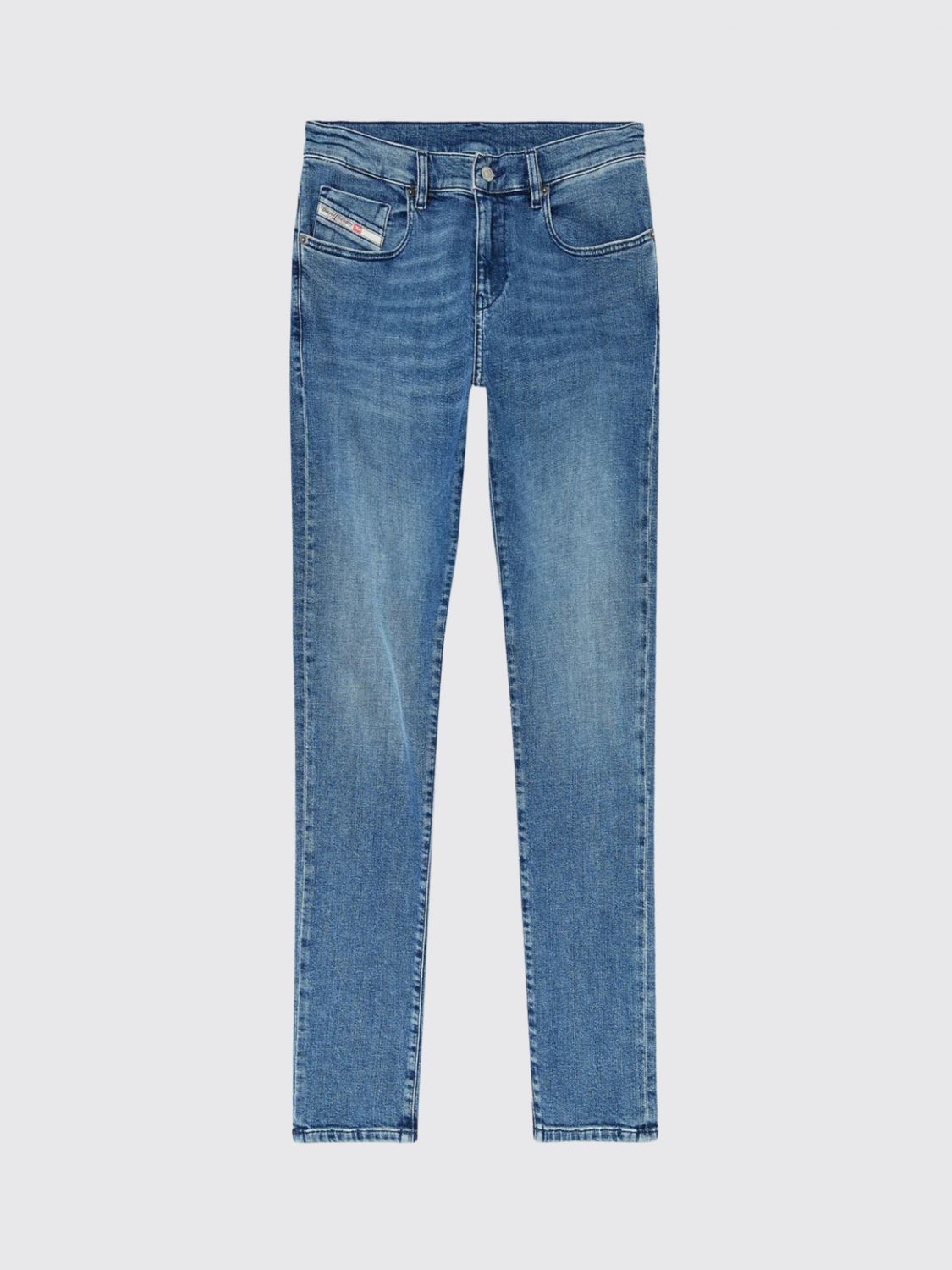 DIESEL JEANS: Diesel D-Strukt Five-Pocket Slim Fit Stretch-Denim Jeans, Blue - Img 3