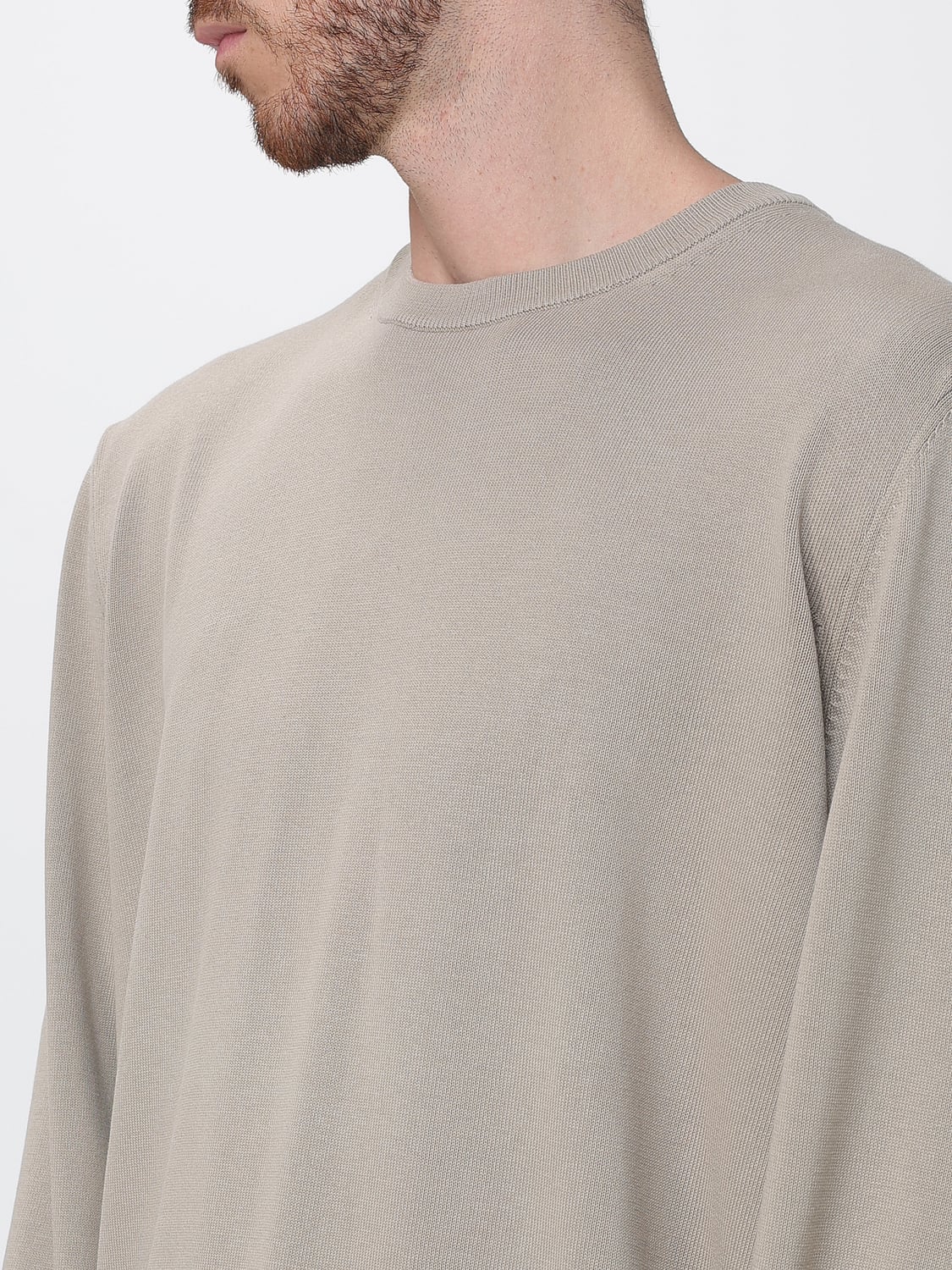 PAUL & SHARK PULLOVER: Baumwoll-Pullover Paul & Shark mit Rundhalsausschnitt und Rippbündchen, Beige - Img 3