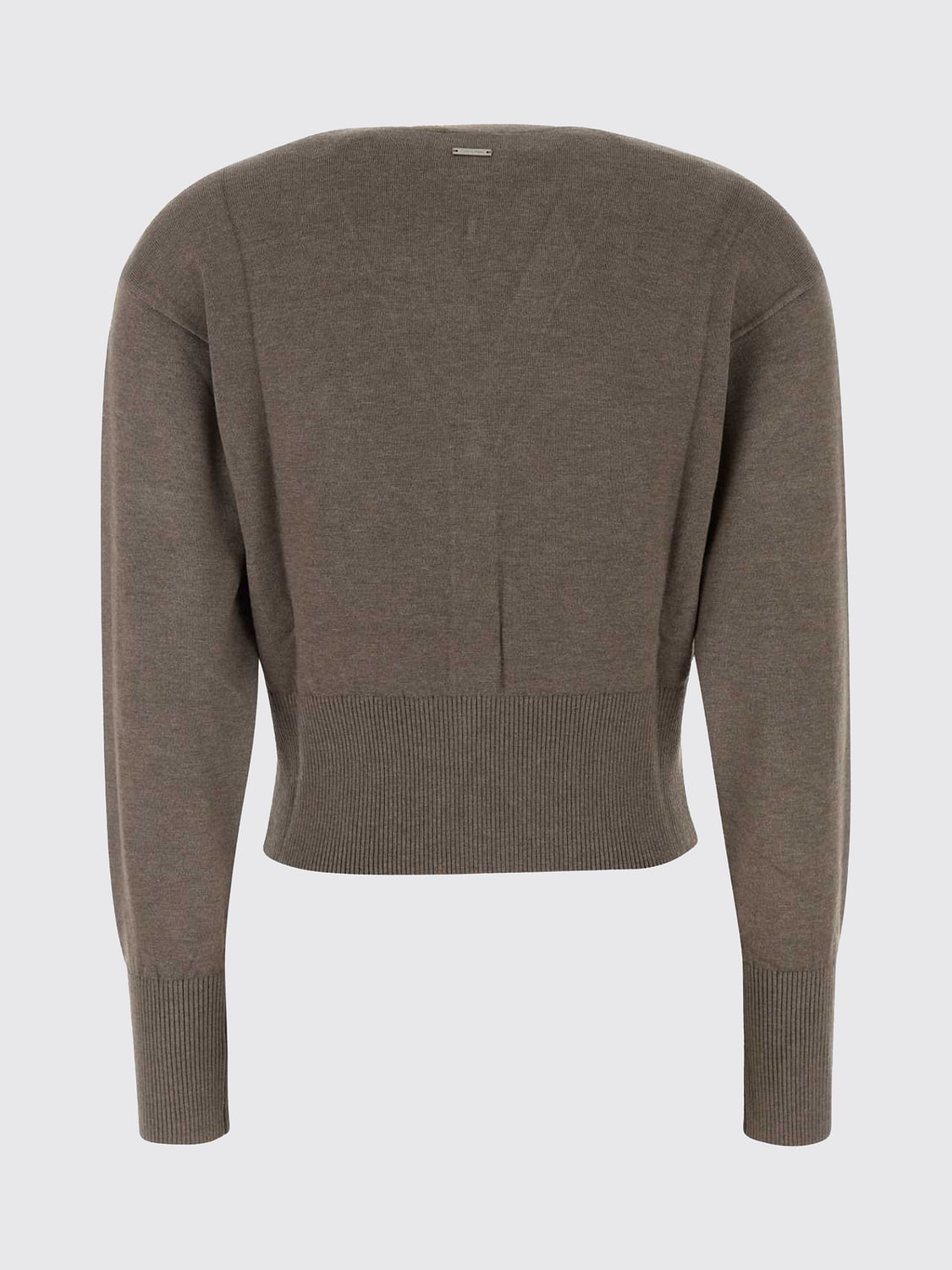 CALVIN KLEIN PULL: Cardigan Calvin Klein en mélange de viscose avec col V et épaules tombantes, Marron - Img 3