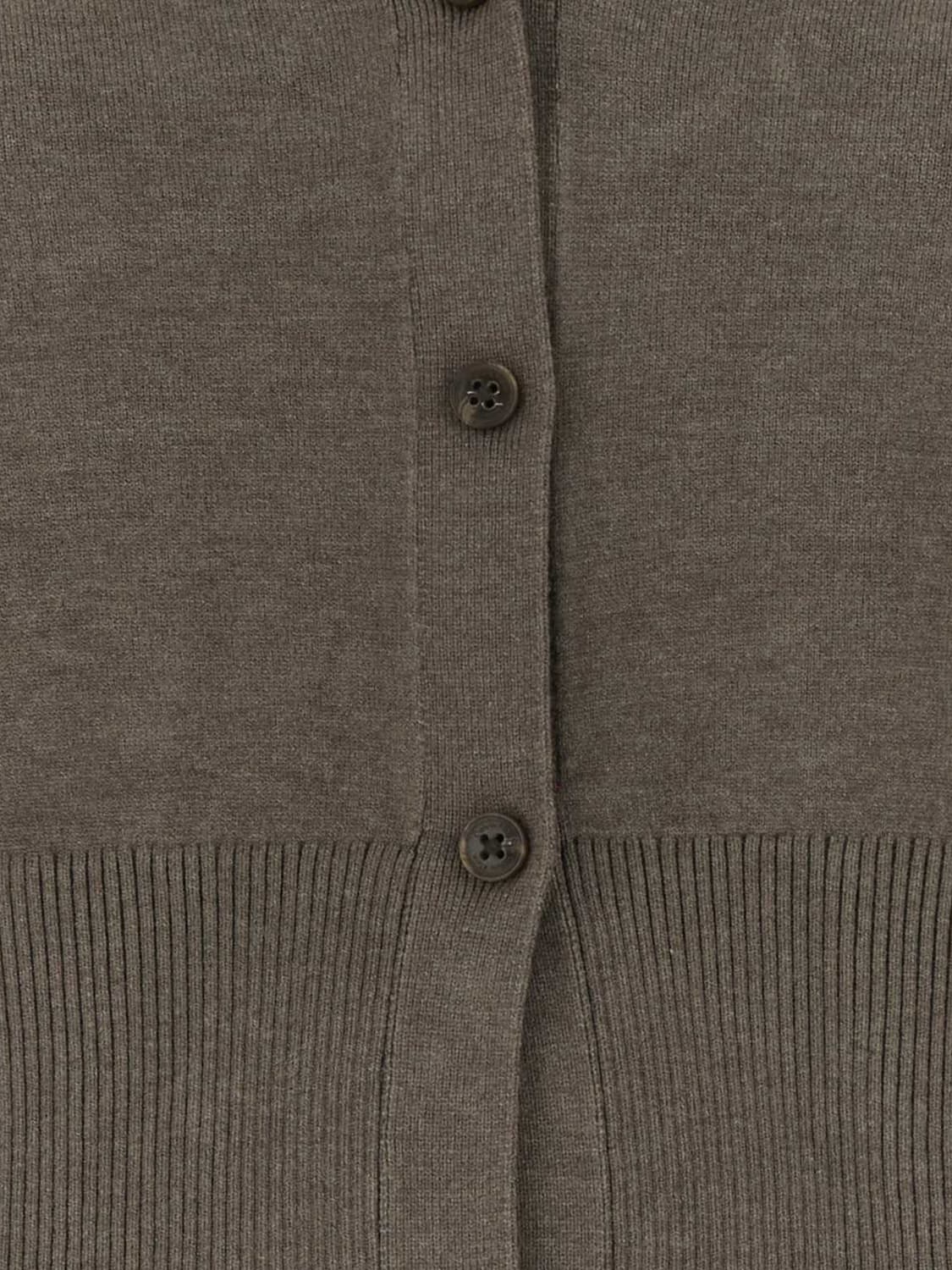 CALVIN KLEIN PULL: Cardigan Calvin Klein en mélange de viscose avec col V et épaules tombantes, Marron - Img 4