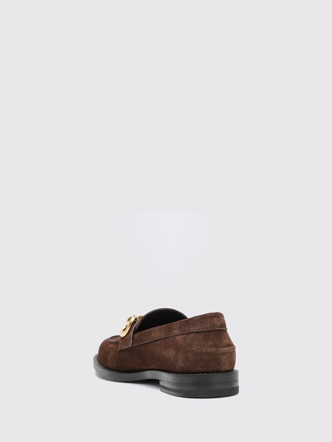 GUCCI MOCASSIN: Mocassins penny Boulevard Gucci en daim avec détail mors, Marron - Img 2