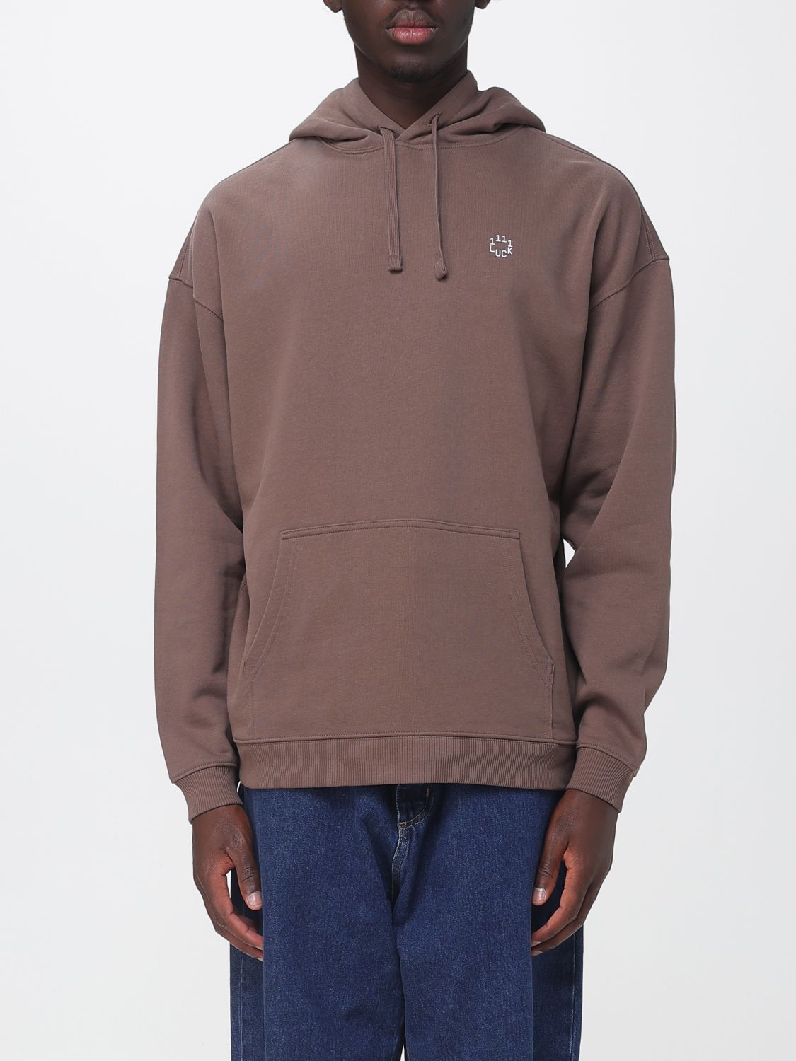 11:11 L.U.C.K. SWEATSHIRT: Sweatshirt men 11:11 L.u.c.k., Brown - Img 1