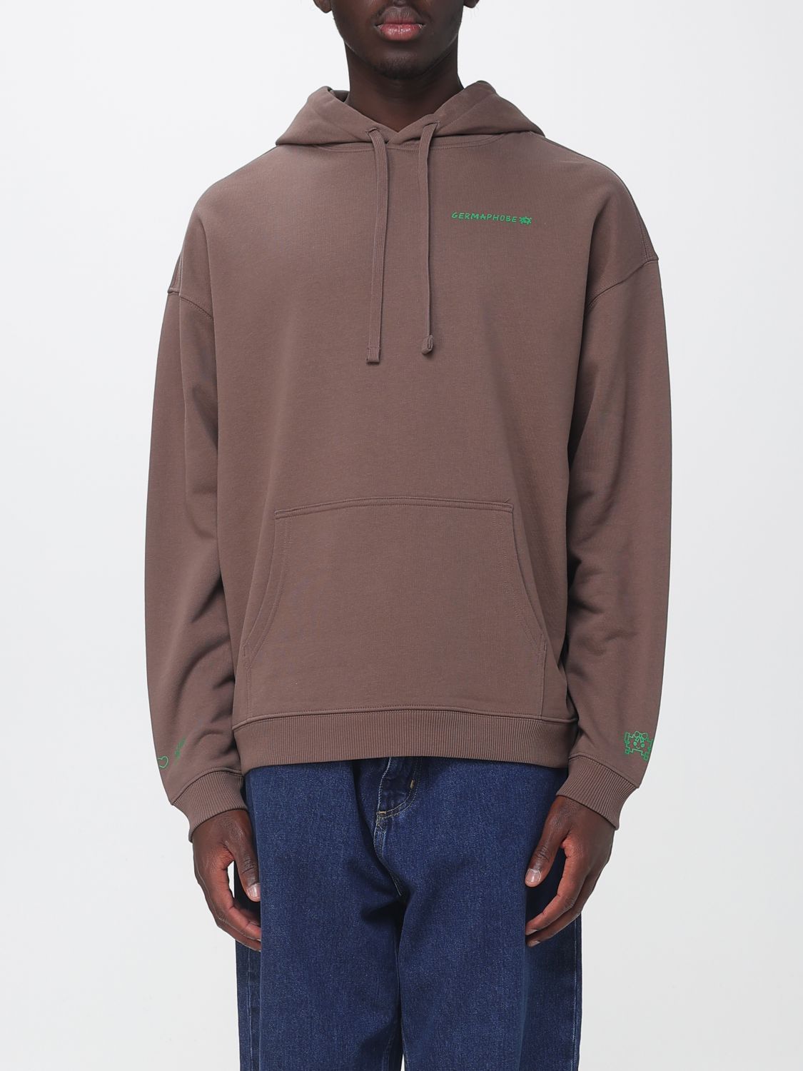 11:11 L.U.C.K. SWEATSHIRT: Sweatshirt men 11:11 L.u.c.k., Brown - Img 1